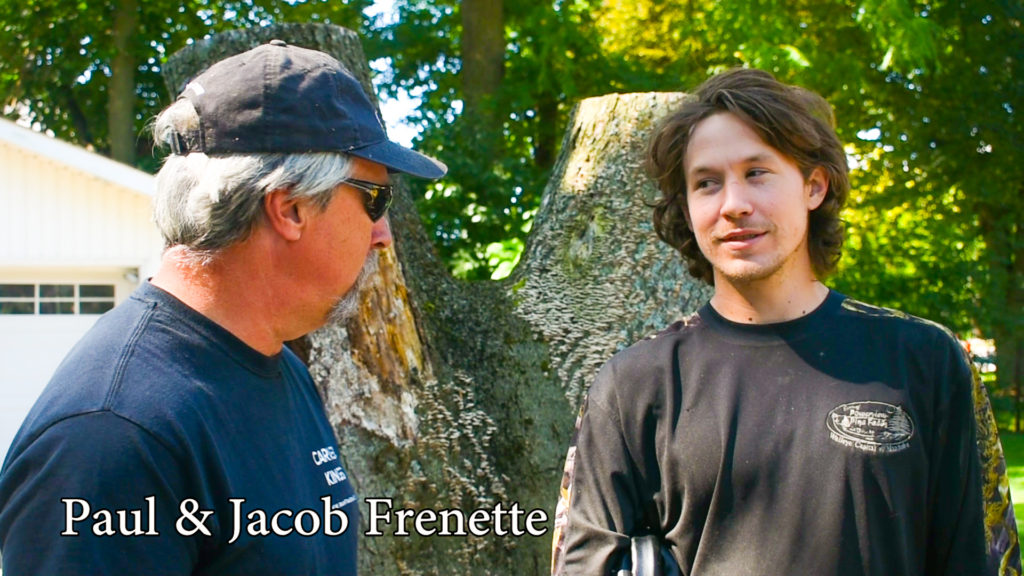 Carver Kings Paul and Jacob Frenette talk about the stump.