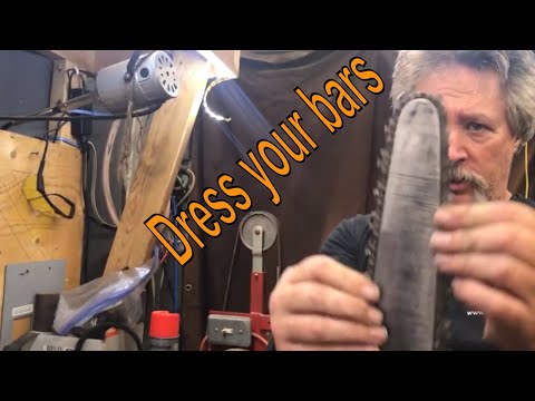 chainsaw bar repair dressing